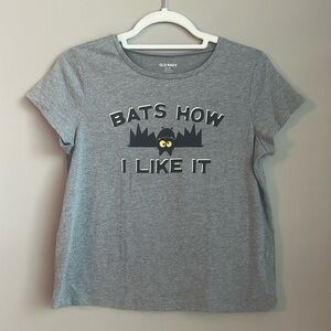 Girls Halloween Shirt Old Navy Size XXL “Bats How I like It” NWT